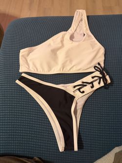 Black & White High Waist Swimsuit