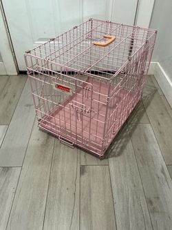 Pet Pink Wire Dog Crate 24L x 17W x 19H inches