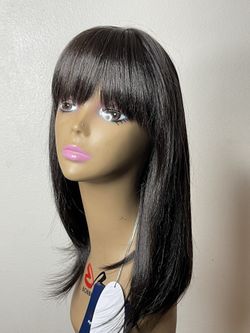 Straight Human Hair With Bang