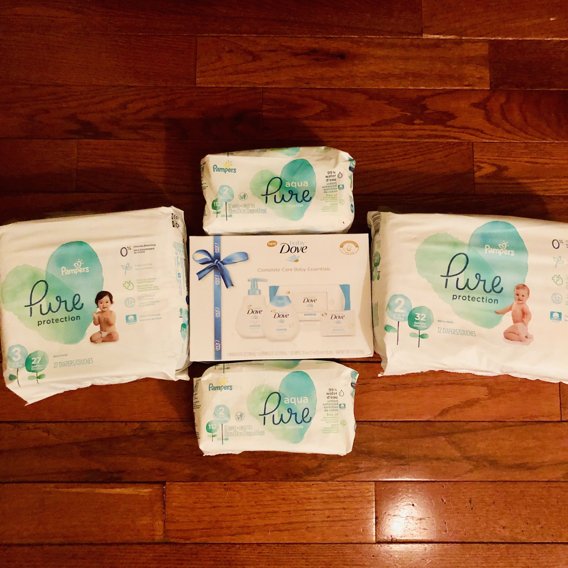 Baby Dove and Pampers Pure