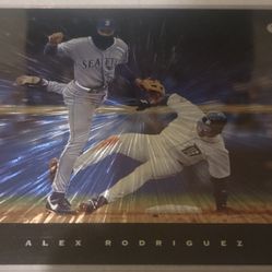 1997 Pinnacle Zenith 8x10 Alex Rodriguez DUFEX & BASE card @13 of 24
