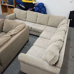 Large tan beige sectional