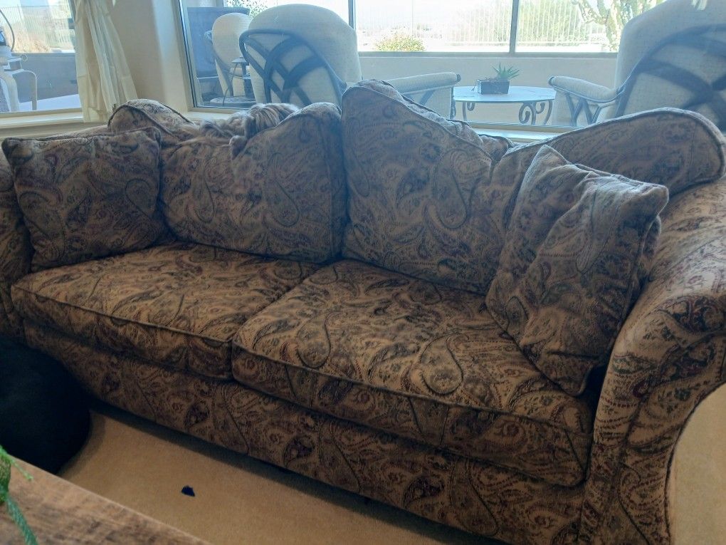 Paisley Couch And Matching Chair