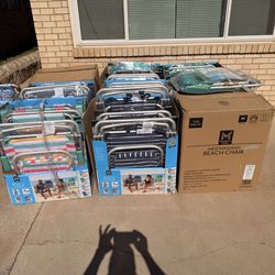 Members Mark recline beach chairs w/backpack straps  Sams  retail $42