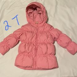 NWT - GIRLS Ralph Lauren Polo Pink Puffy Jacket- 2T 
