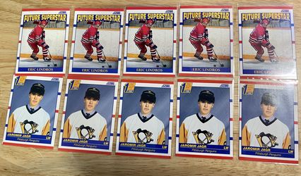 1990 Score Eric Lindros & Jaromir Jagr Rookie Cards (10)