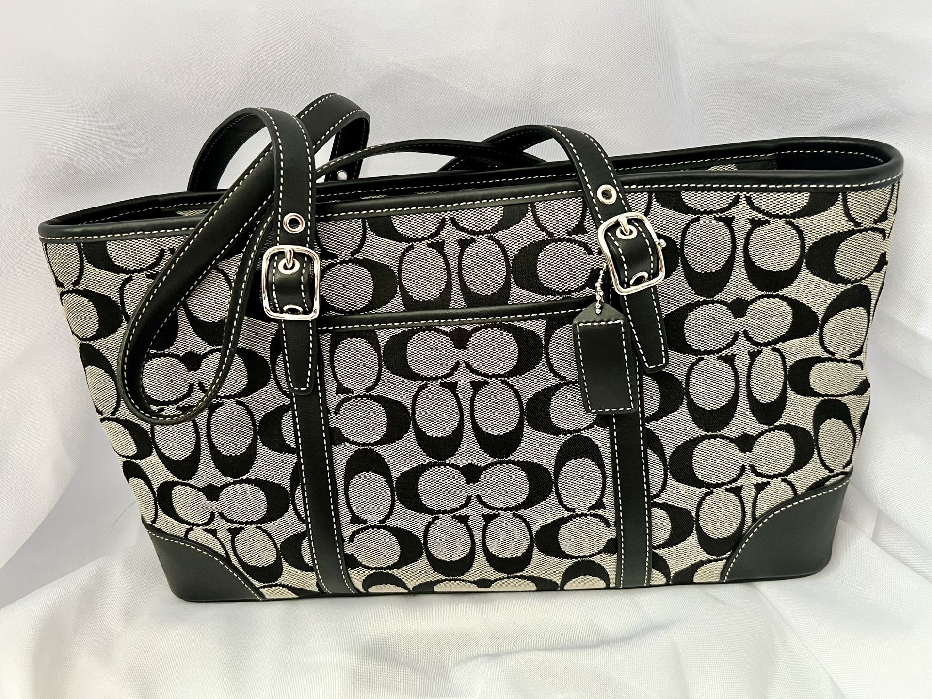 Coach Black and Silver Tote