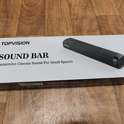 TOPVISION Sound Bar for TV, 50W Bluetooth 5.4 Soundbar with Subwoofer, 3D Stereo