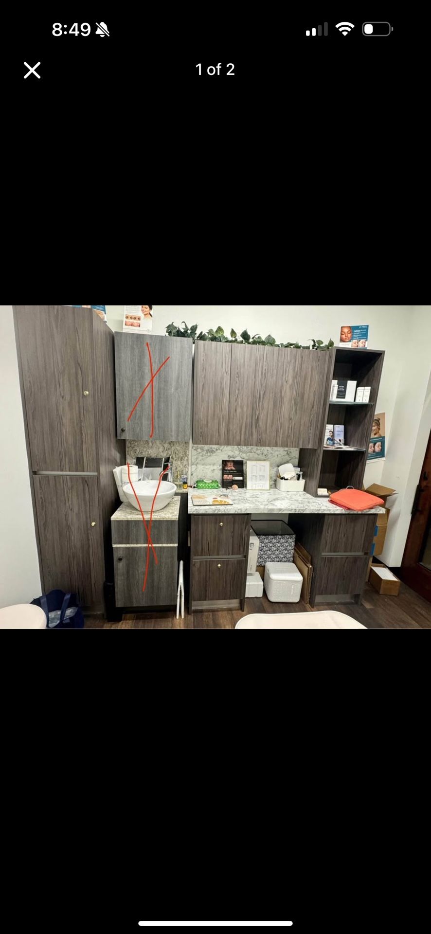 Cabinet And Desk Excellent Condition