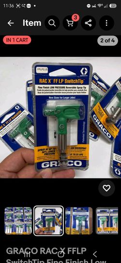 Graco Rac X, FFLP spray tips.