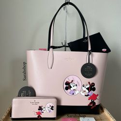 Kate Spade Minnie Mouse Large Reversible Tote Set