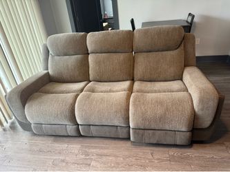 Gray reclining couch