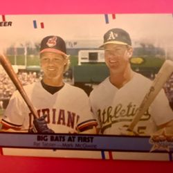 Mark McGwire 1988 Fleer “Super Star Specials” with Pat Tabler Card