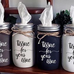 Tissue for your Issue Mason Jar Holder Gift 