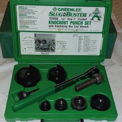 Greenlee Slug Buster Knockout Kit With Ratchet, 1/2in To 2in