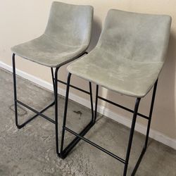 Gray Bar Stools - Set of 2