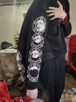 Black Moon Phases Graphic Sweatshirt