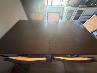 Dining table and chairs