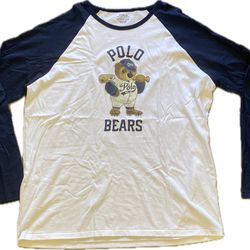 Ralph Lauren Polo Bears 67 Mens Size 2XL XXL Baseball Long Sleeve T-Shirt