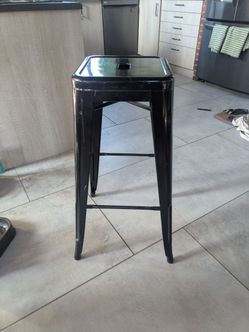 Black Metal Stool