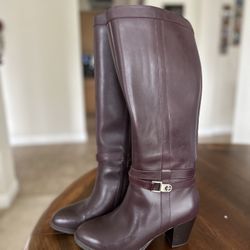 Giana Bernini Wine Boots 8.5 Brand New