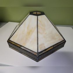 12" Vintage SPECTRUM Leaded Glass Tiffany Style Stained Glass Lamp Shade