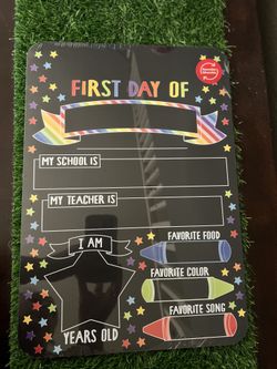 First Day Of School Chalk Board Sign 