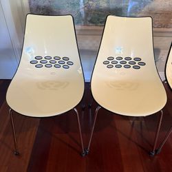 Calligaris Jam Sled base dining chairs, made in Italy