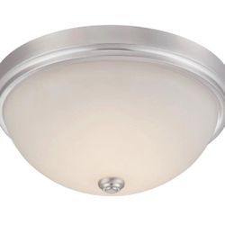 Designers Fountain LED302M-SP Hopkins Flush Mount Satin Platinum