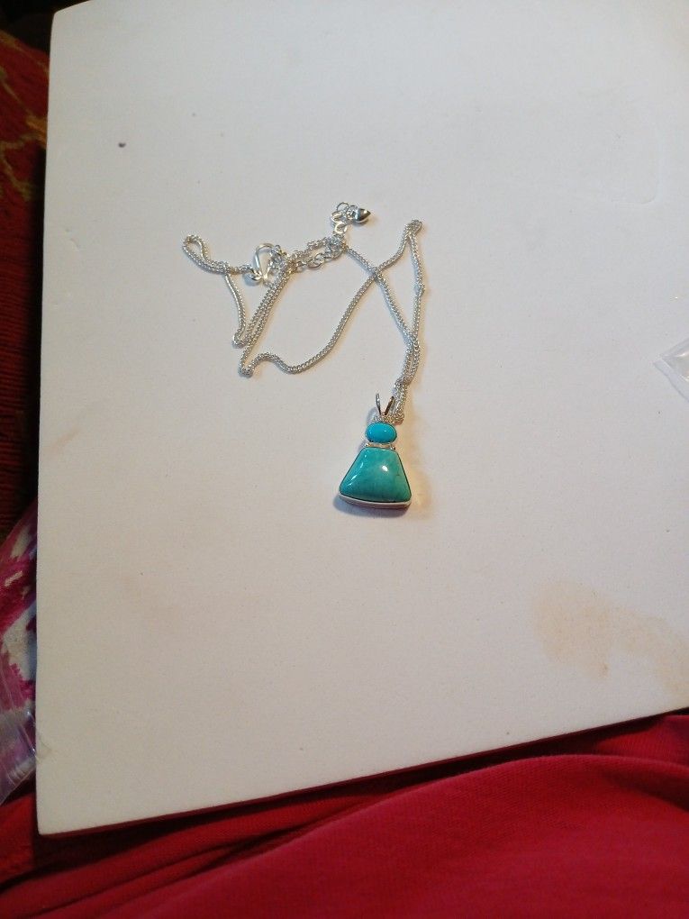 Sterling Silver Turquoise Necklace