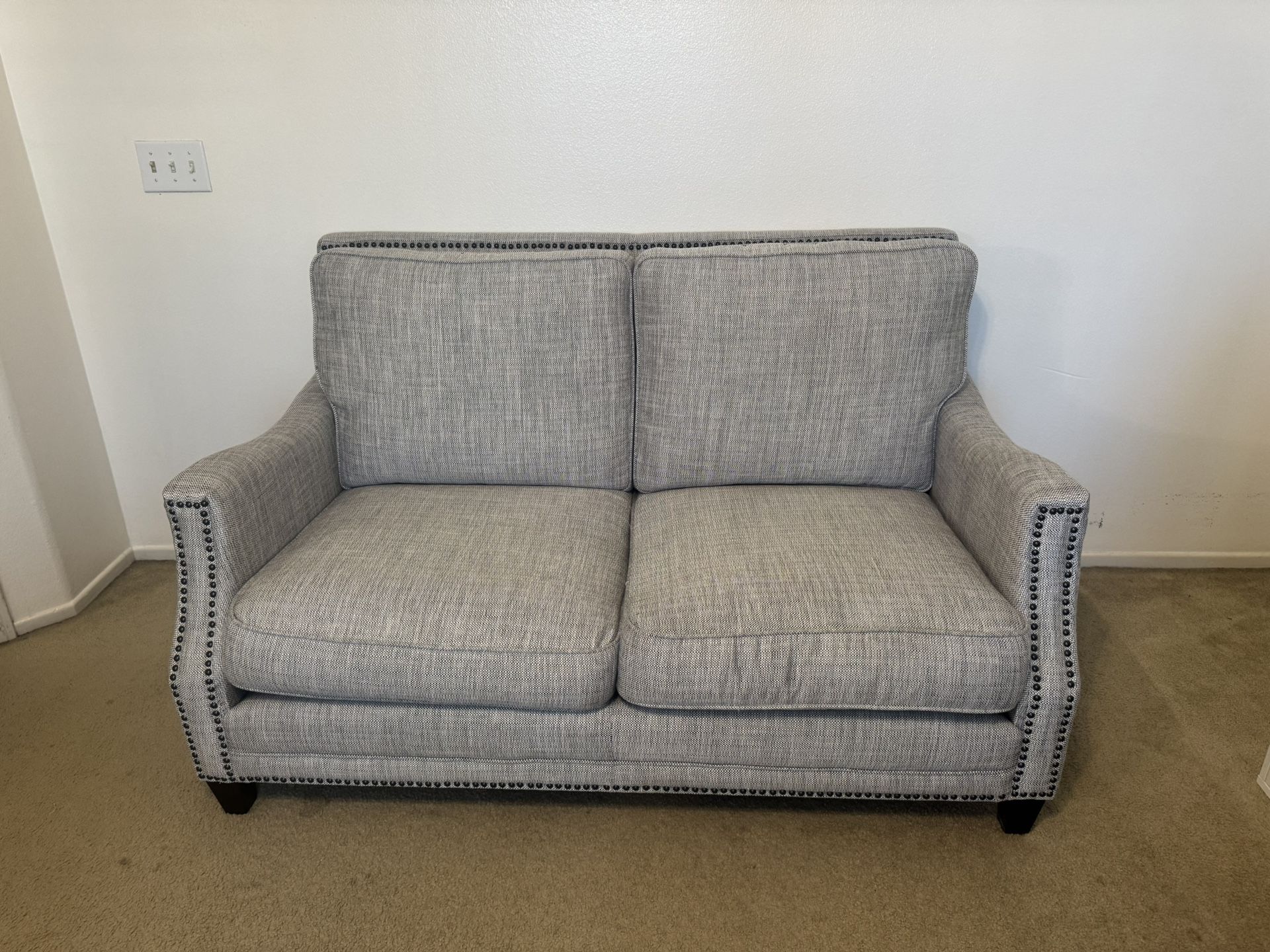 Modern Gray Loveseat - Excellent Condition 
