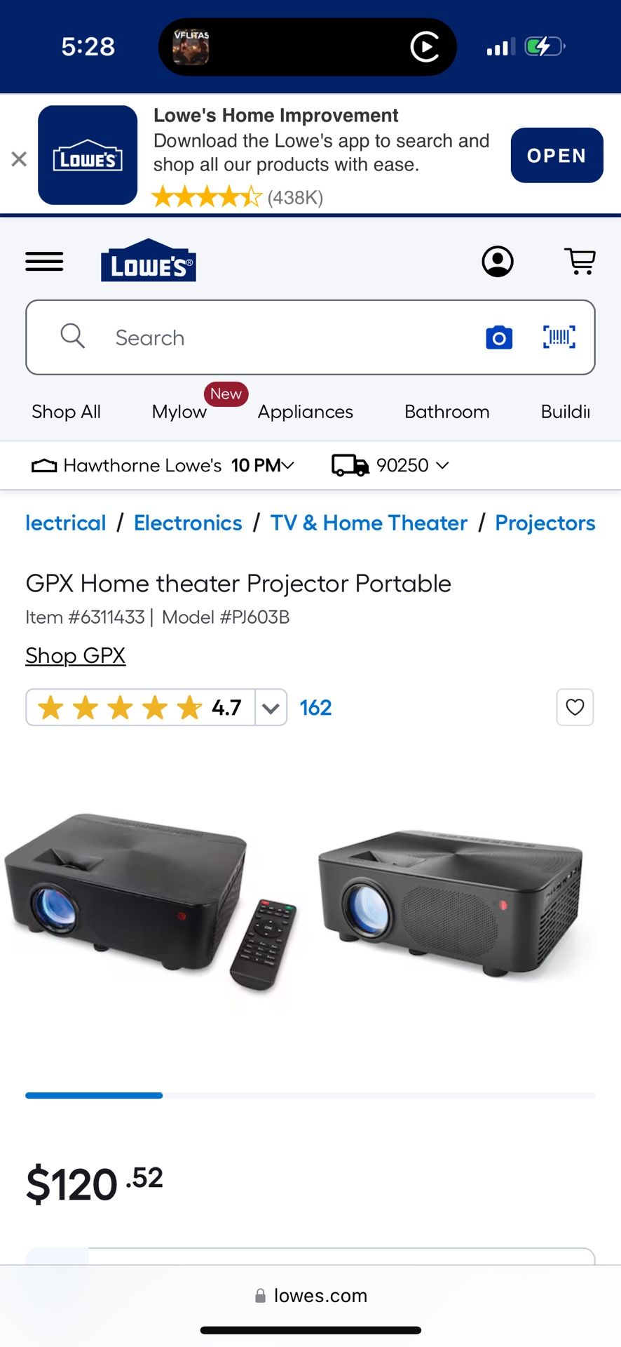GPX projector