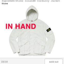 Supreme x Stone Island Corduroy Jacket Stone White