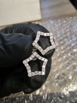 SS925 Moissanite Diamonds Star Earrings 