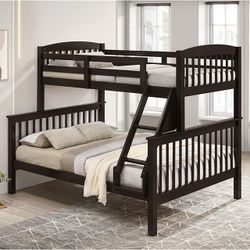Brown Twin/ Full Bunk Bed 