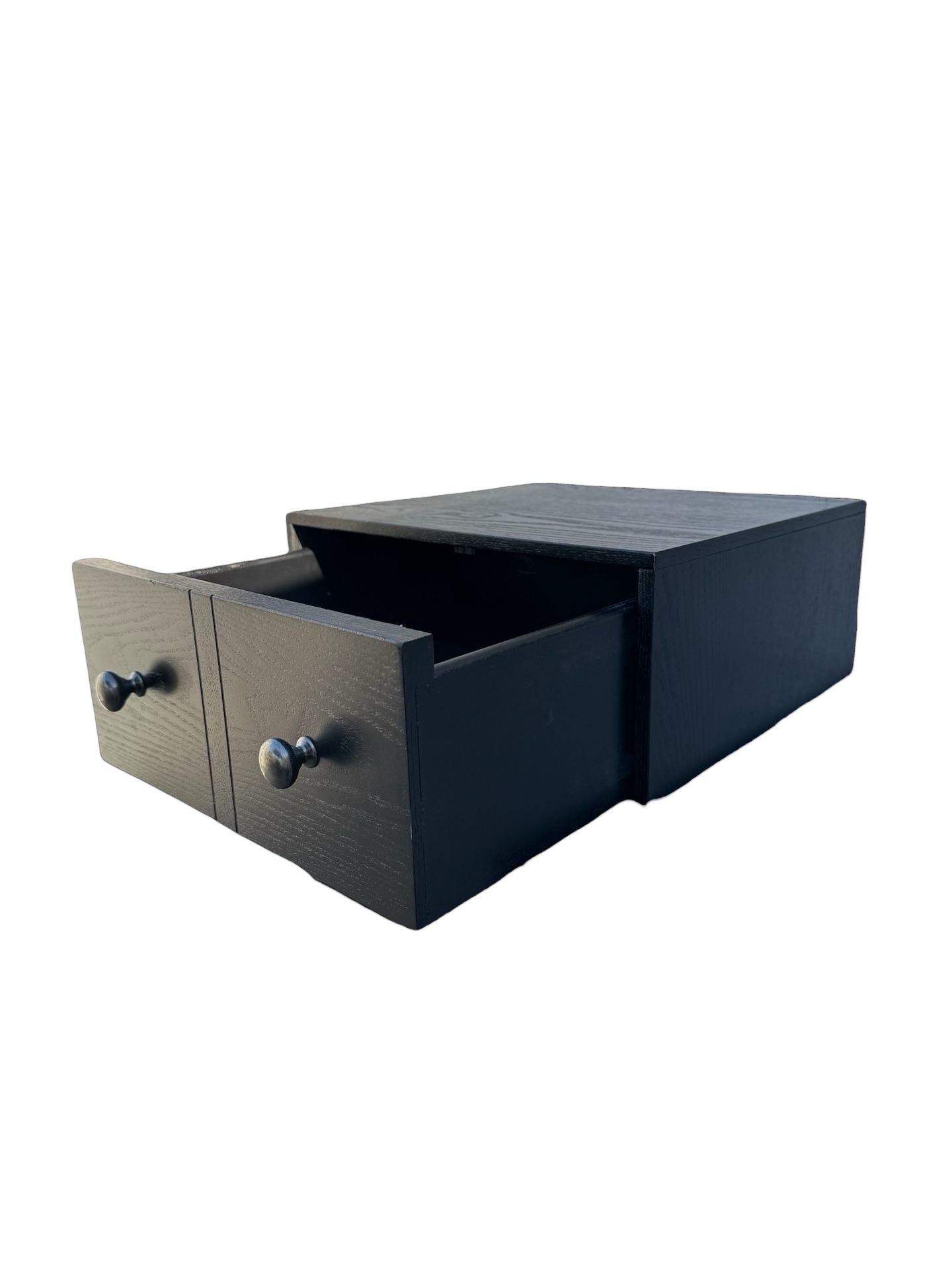 black wooden countertop tea /coffee storage cabinet with drawer
