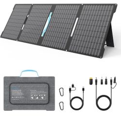 E-Powo 60W Portable Solar Panels Chargers with USB-C, USB-A and DC Outputs Foldable IP67 Waterproof Solar
