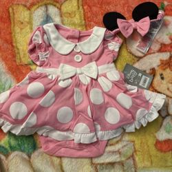 Baby Minnie Mouse Onesie Costume Dress 