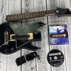 PS3 Guitar Hero Live BUNDLE 🎸 GUITAR Controller W/ Strap DONGLE & Game TESTED