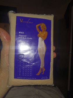 Brand New Sealed Package #855 Zippered Full Body Girdle Latex Free