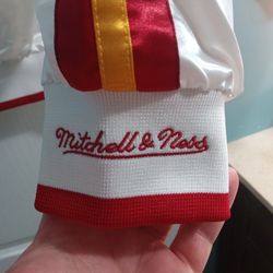 Dwayne Wade Miami Heat Mitchell & Ness Hardwood Classics Bomber Jacket Size Medium