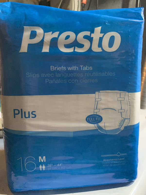 Presto adult diapers medium for Sale in Queens, NY - OfferUp