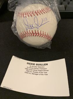 Ozzie Guillen Signed Baseball