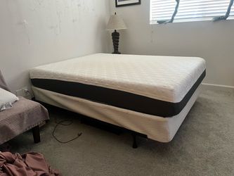 Queen Mattress with Box Spring and Frame. PICK UP ONLY