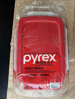 Pyrex Bake It Easy Grip  3qt And 2qt Glass Baking Dish New