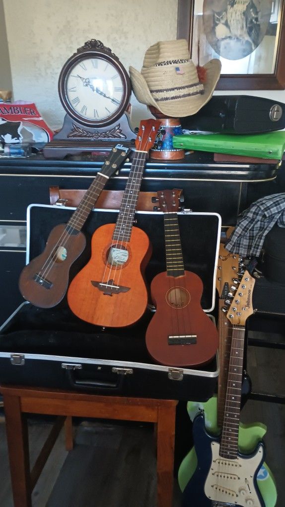 3 Ukuleles For Sell One Is A 1920