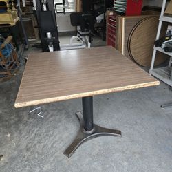 Wooden Tables Metal Base 3 Feet X 3 Feet