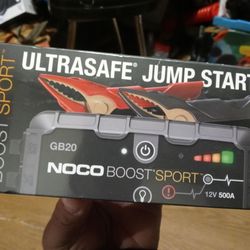 NOCO Boost Sport Ultra-safe Jump Starter 12-volt 5 Amp Brand New In Box Retails For $79.99 Plus Tax Asking For $60 Or Price Equivalent In Trade