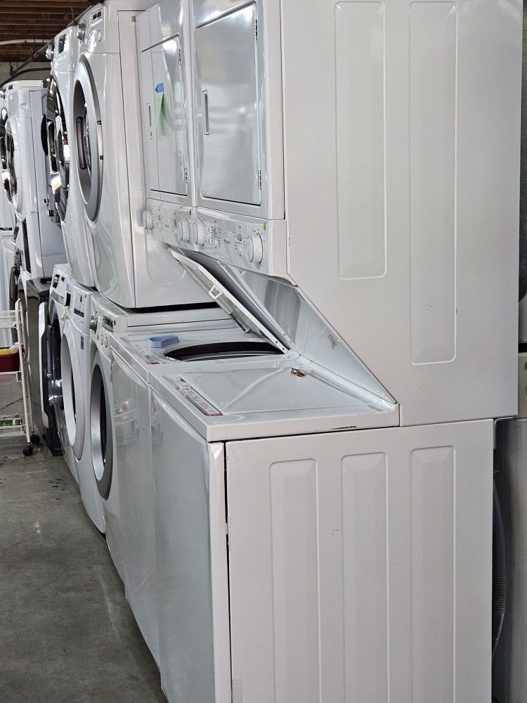 Blow Out Sale Warehouse Full Of Nice Like Brand New Washer Dryer Fridge Stove Oven Stackable Free Warranty Free Financing Available 90day TO Pay
