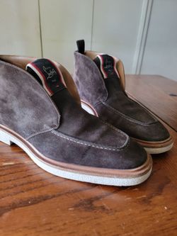 Christian Louboutin Suede Slip-On Boots